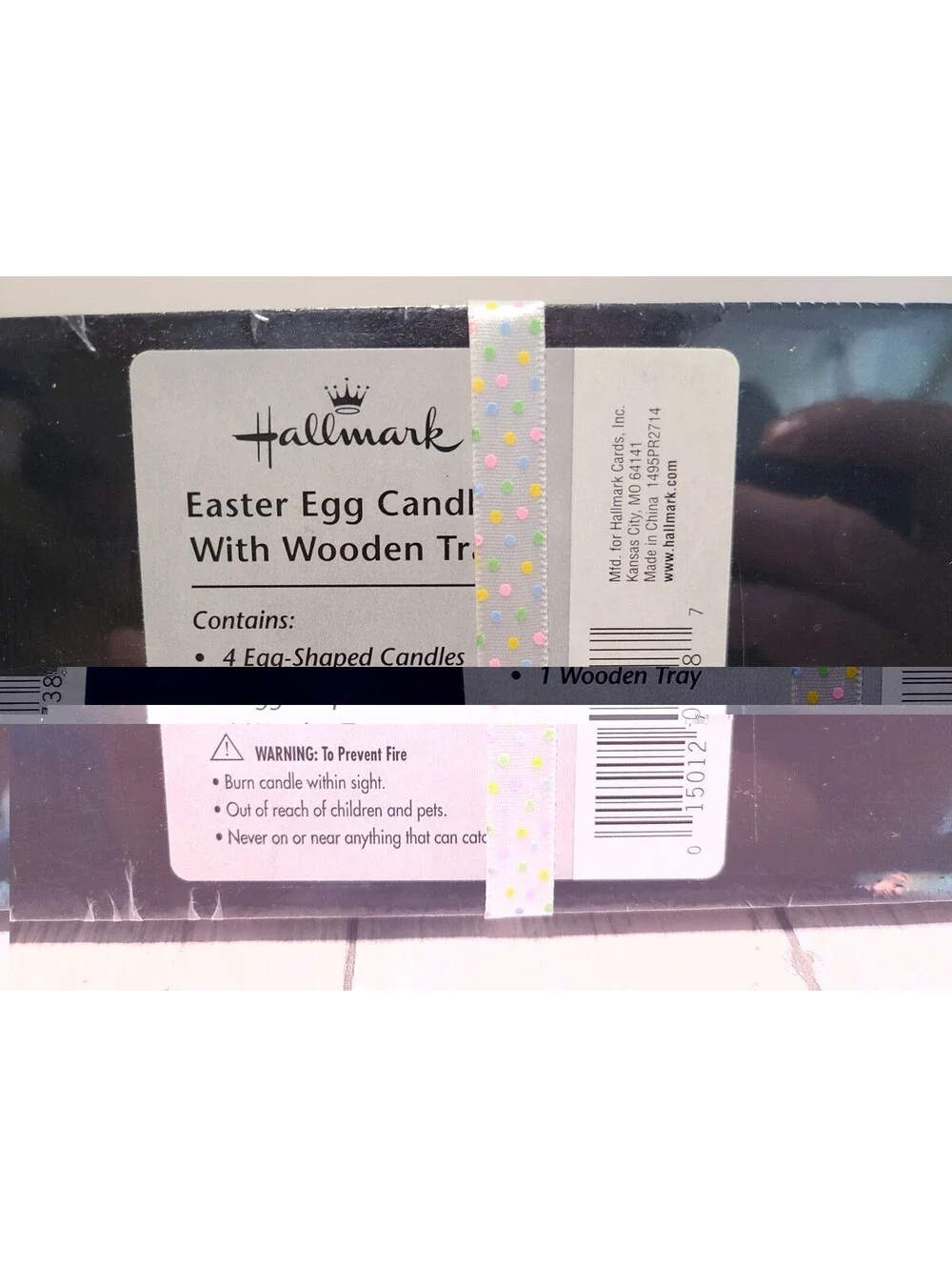 For Hallmark Easter Egg Candles With Wooden Tray Egg-shaped